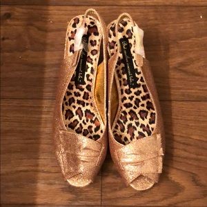BAIT Vintage Pinup Rose Gold Sparkle Heels VLV SZ9